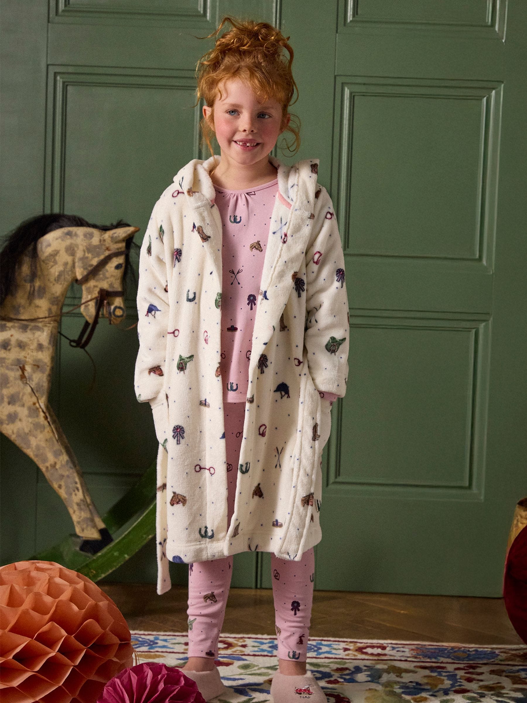 Crème - Joules Snug-kamerjas voor meisjes