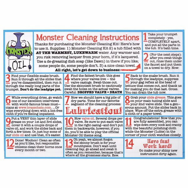 Monster Oil Trumpet Care and Cleaning Kit