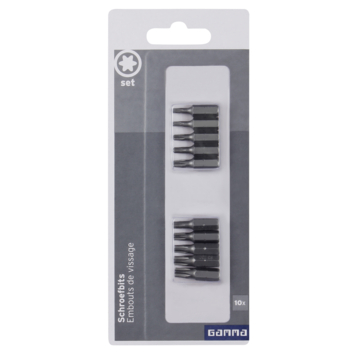 GAMMA bits 25mm S2 T-10,15,20,25,30 10 stuks