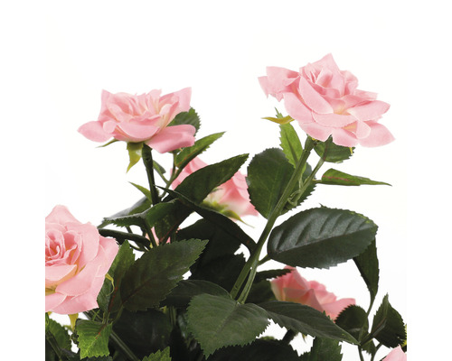 Kunstbloem roos Ø 25 H 33 cm roze