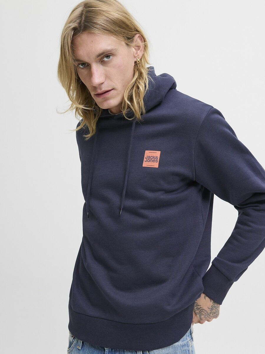 JACK & JONES<br>Moletom com capuz e logo pequeno