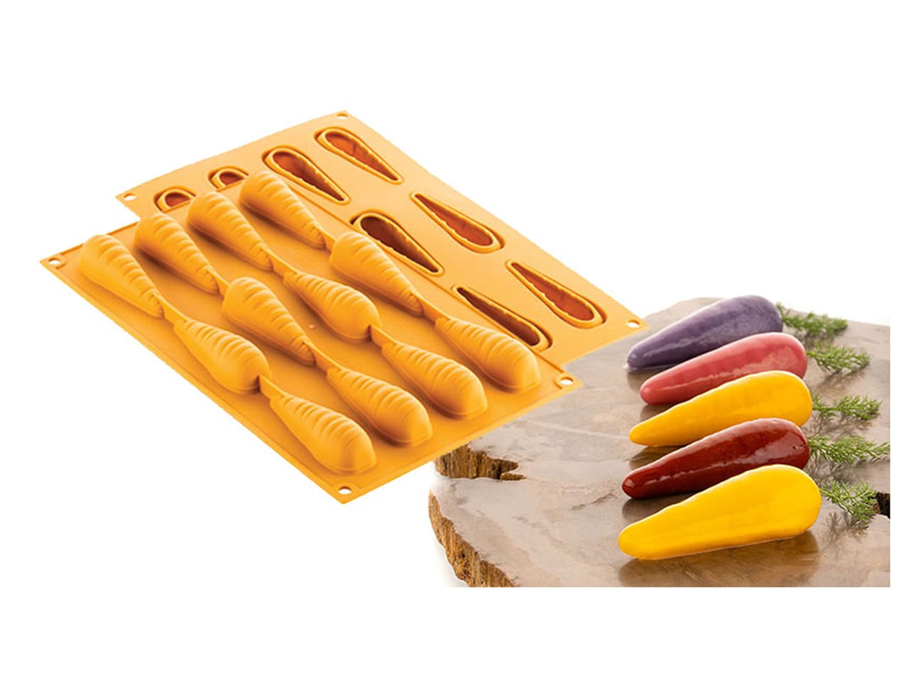 Moule silicone Naturae - Carotte Ø 7,8 cm - 30 x 17,5 cm - Silikomart