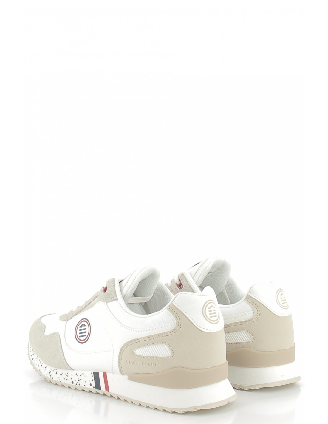 serge blanco baskets de ville homme cha1914p-1 blanc/beige