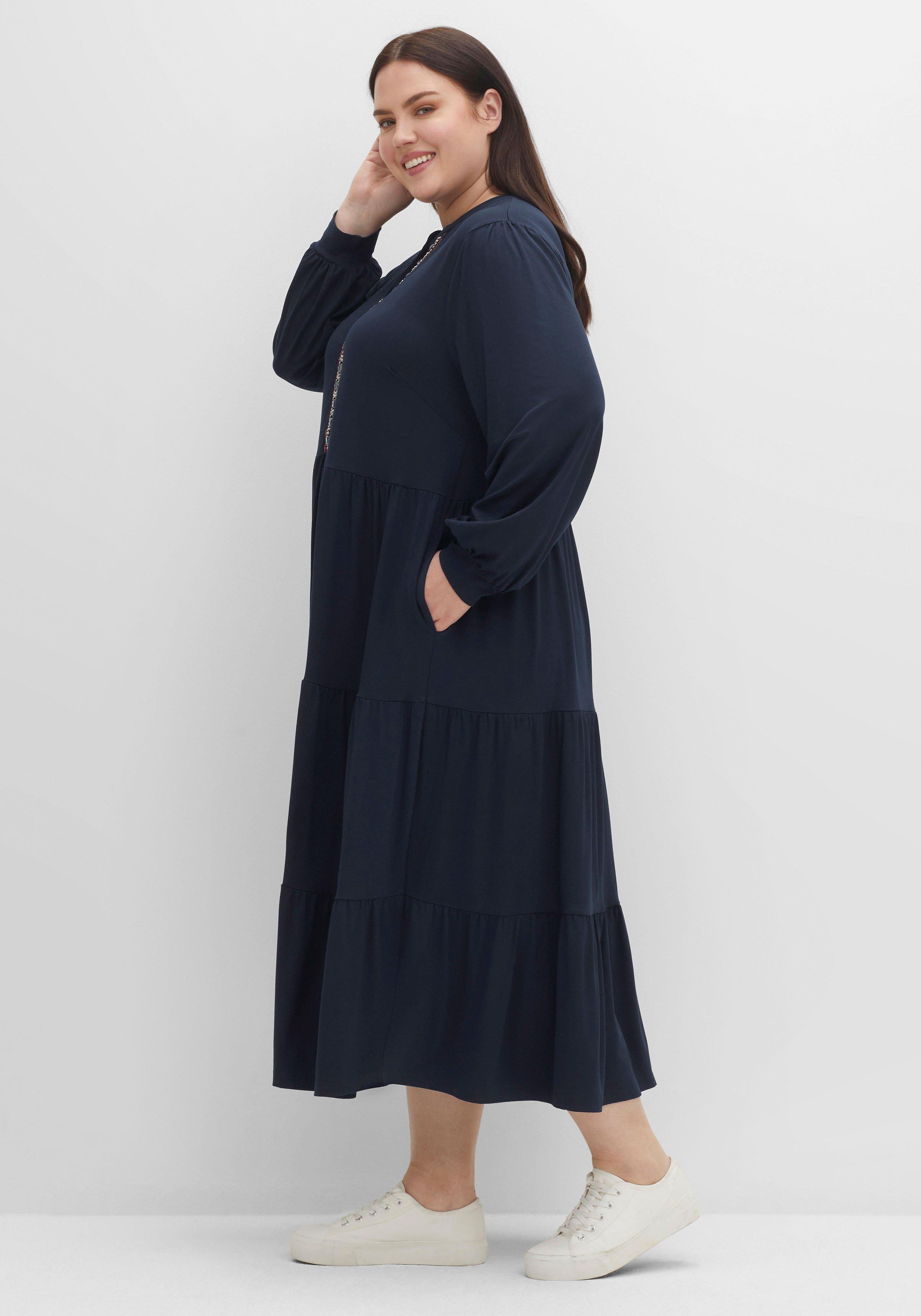 Stufenkleid im Boho-Stil, aus Jersey