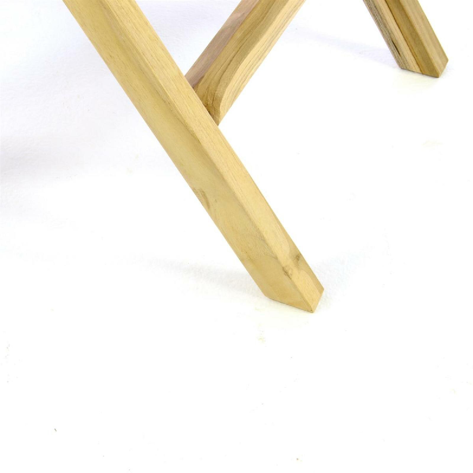 VCM Gartentisch Balkontisch Klapptisch hochwertig Teak Holz natur Ø80cm