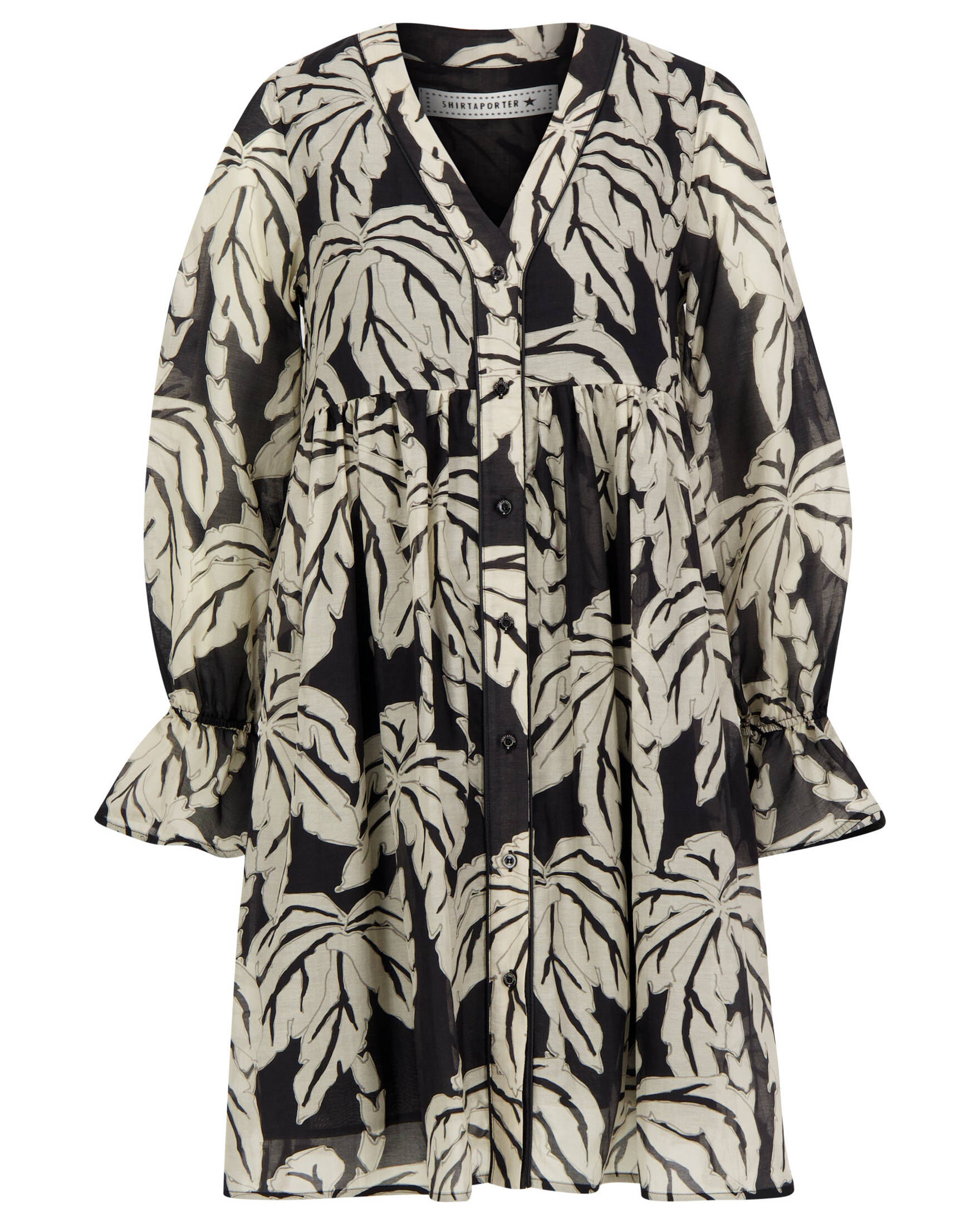 Shirtaporter| Damen Kleid aus Baumwolle-Seidenmix