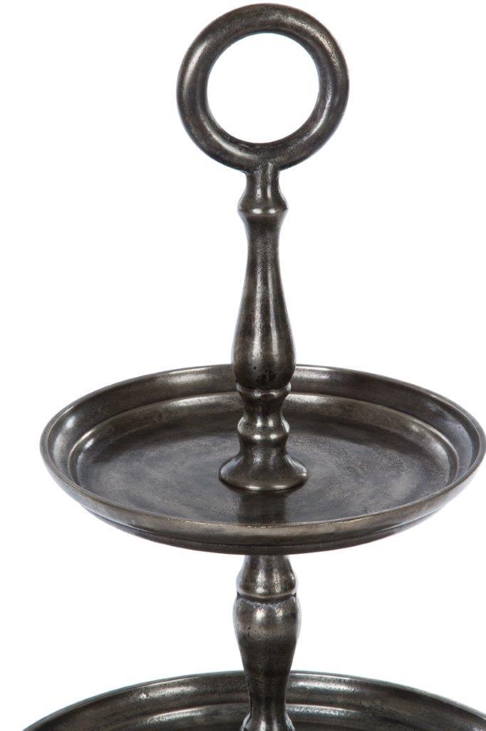 Etagere ETAGA - silberfarben - Metall - 3 Ebenen