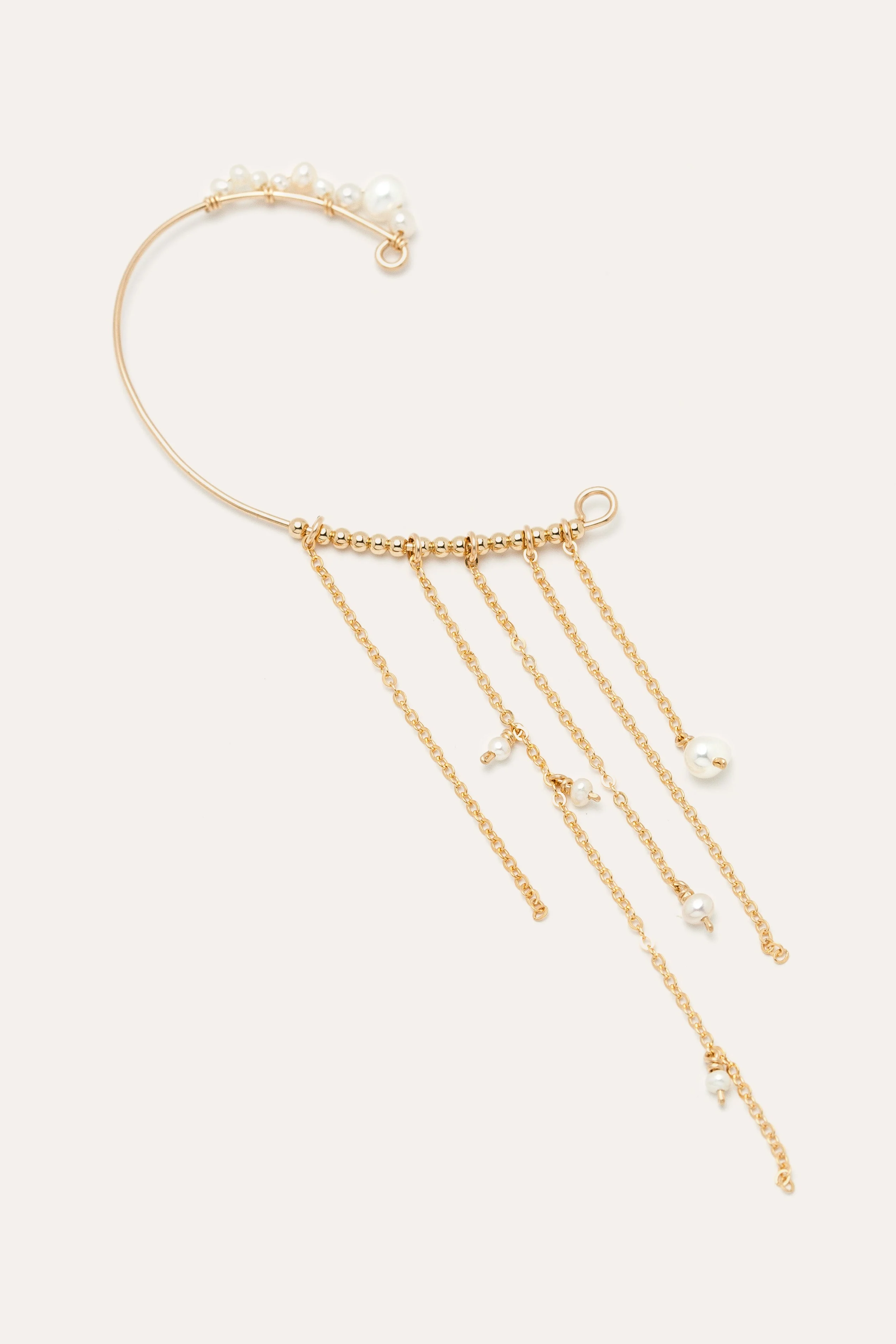 ENVOLÉE DE PERLES - Bijou d'oreille faraya perles | Blanc