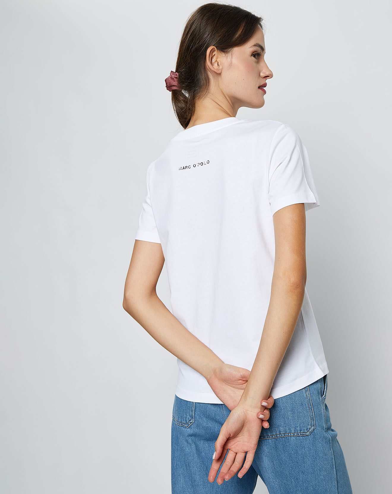 Marc O'Polo T-Shirt en Coton inscription Stockholm blanc