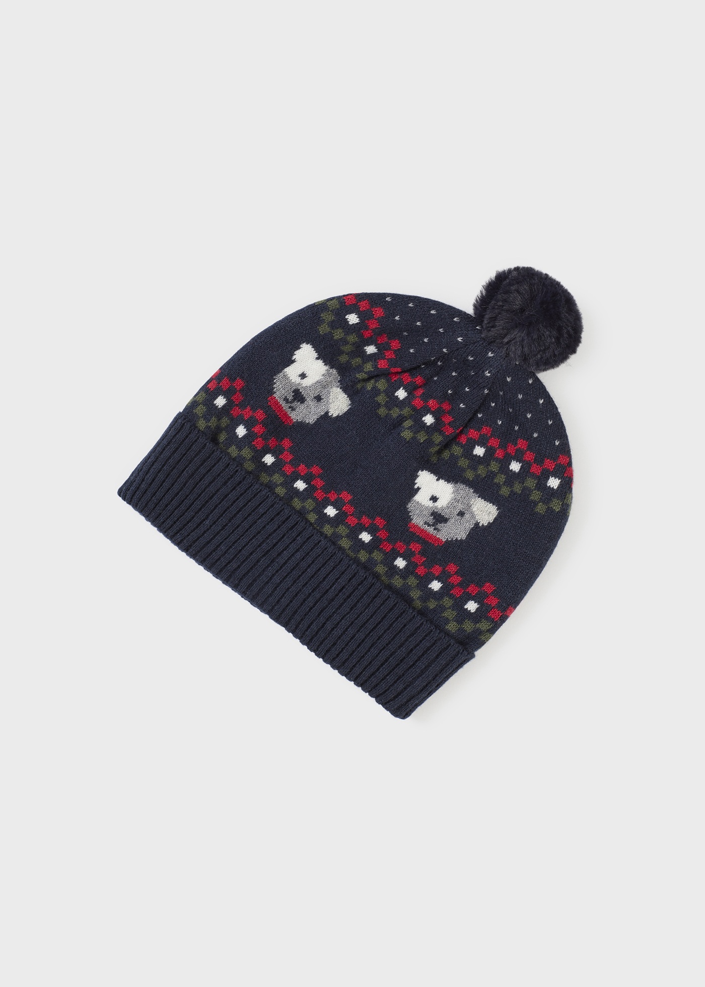 Conjunto de gorro e cachecol de tricô para bebê