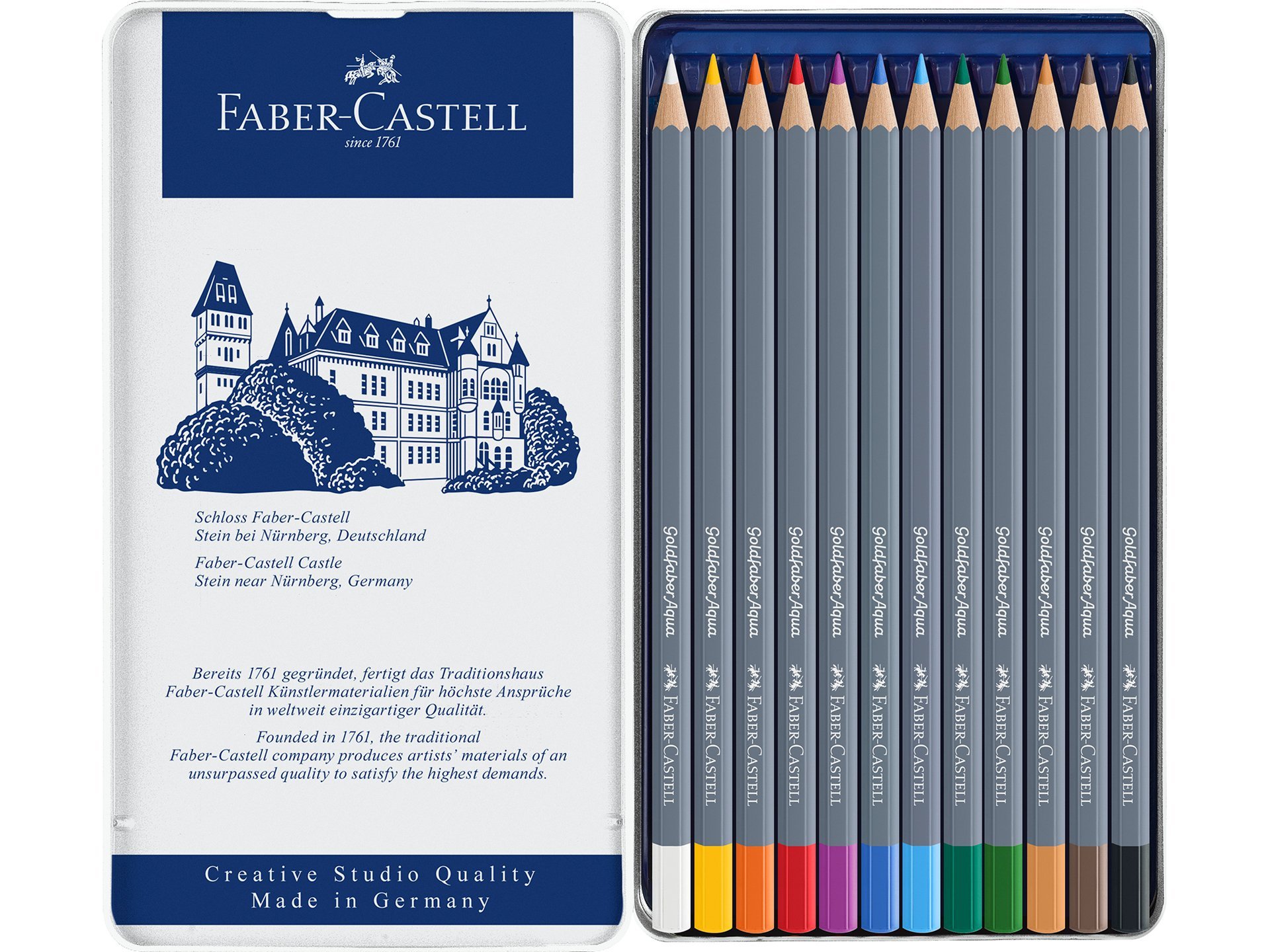 Faber-Castell Aquarellstifte Goldfaber, 12er-Set