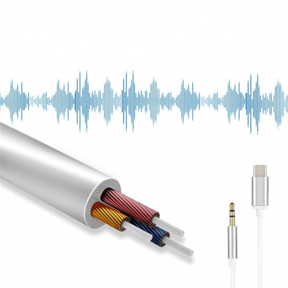 (1m) USB C auf 3.5mm Kopfhöreranschluss AUX Klinkenstecker - Gold