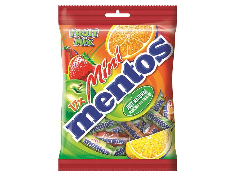 Mentos Mini Fruit Mix 17 x 10.5 g Köstliche Kaubonbons mit Fruchtgeschmack
