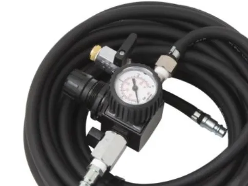 Flair sikkerhedsfyldeslange - 10m, t/fyldning/udluftning fx rørballoner, m/manometer mm.