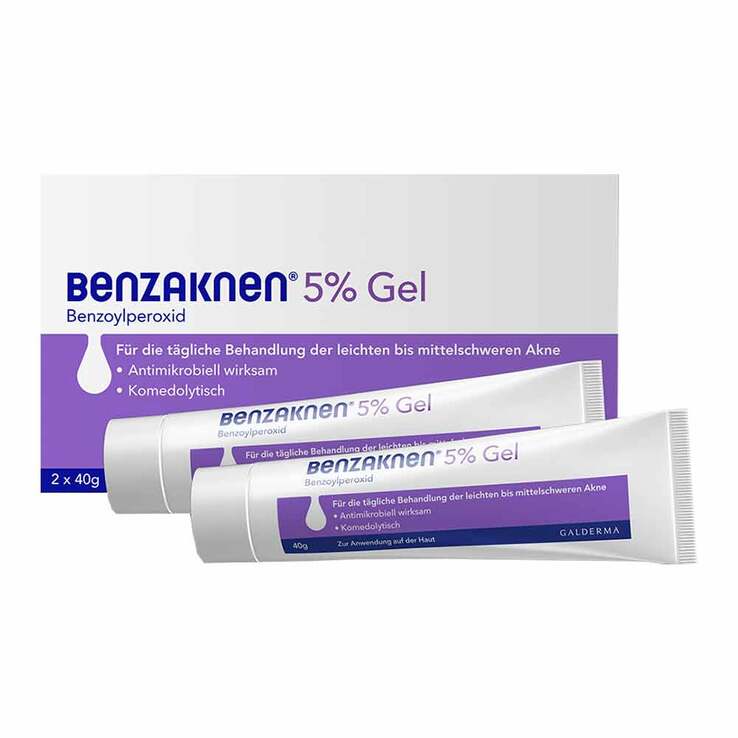 Benzaknen® 5% Gel bei leichter bis mittelschwerer Akne, 2X40 g