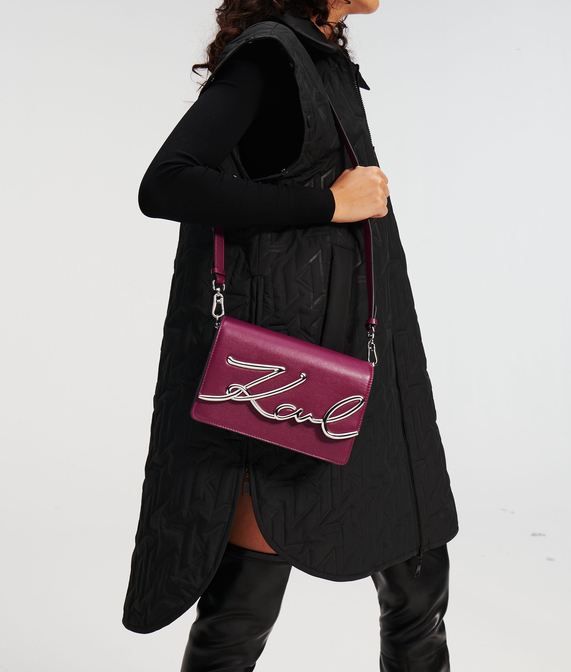 SAC PORTÉ ÉPAULE DE TAILLE MOYENNE K/SIGNATURE