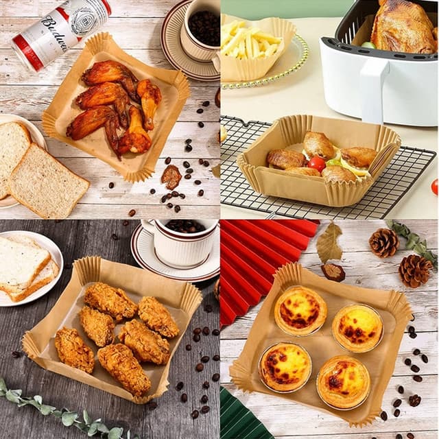 Air Fryer engangspapir til frituregryde 16 cm 100 stk Natur
