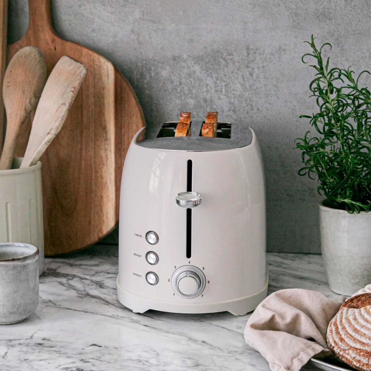 Brødrister 2-skiver Creme White Series