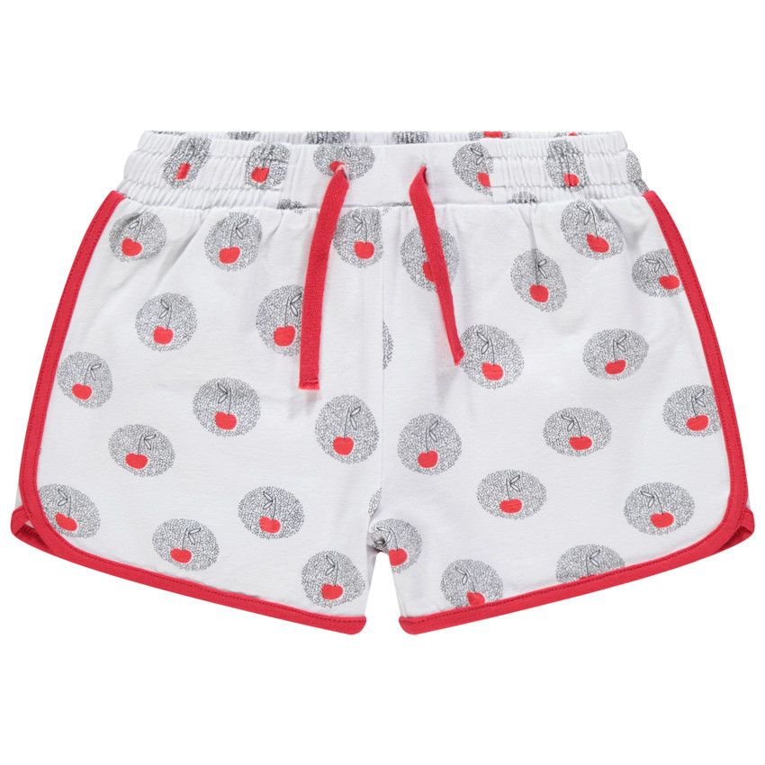 Short en jersey imprimé all-over - Blanc