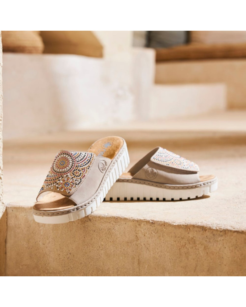 Rieker dame slippers - Beige