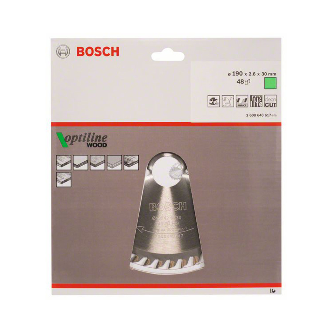Bosch Kreissägeblatt Optiline Wood 190 mm