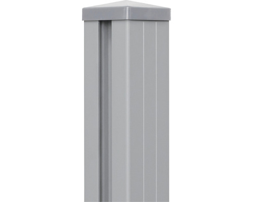 GroJa doelpaal inclusief dop voor inbetonneren, 9 x 9 x 240 cm, zilver