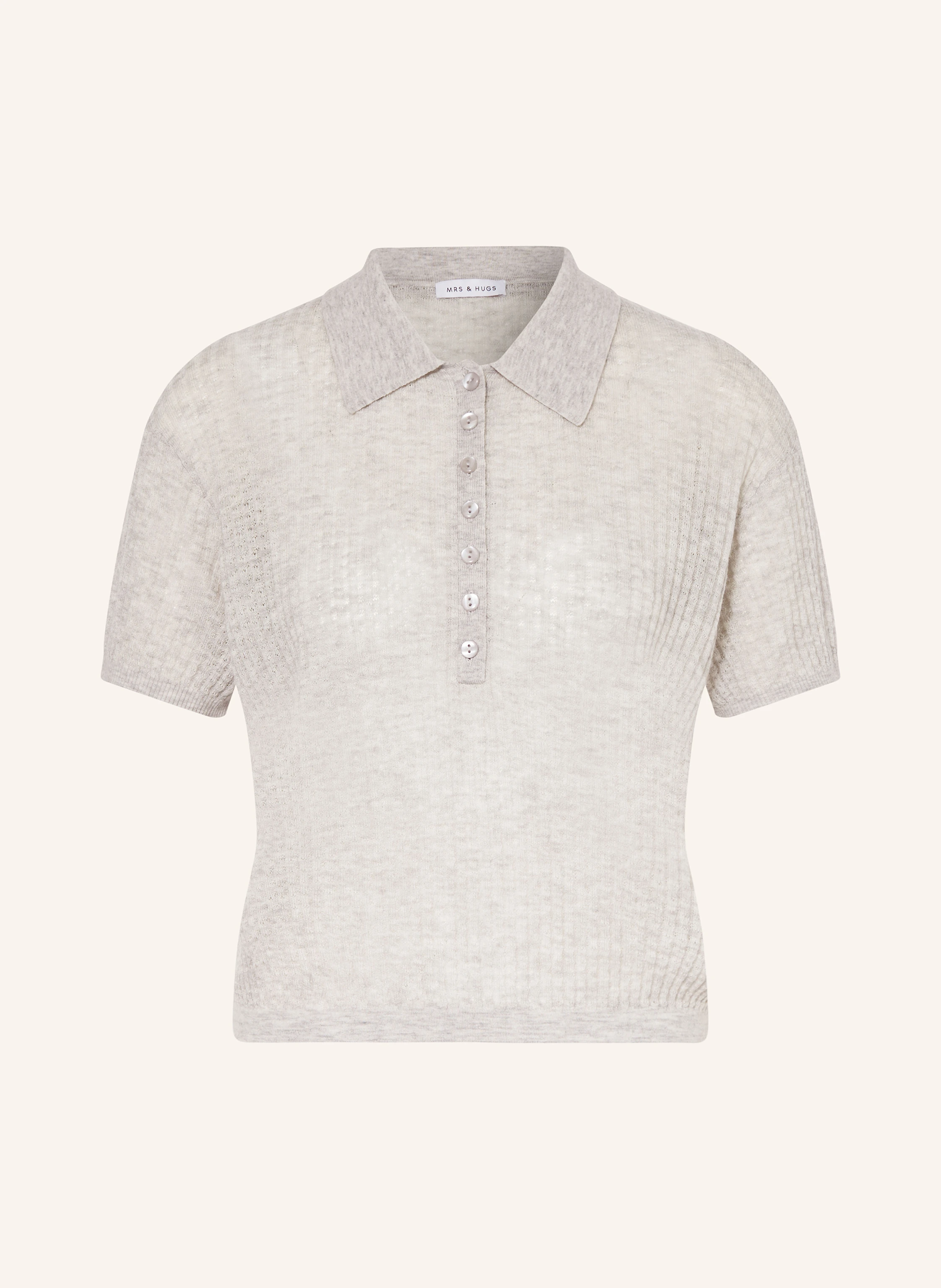 MRS & HUGS Strick-Poloshirt mit Cashmere