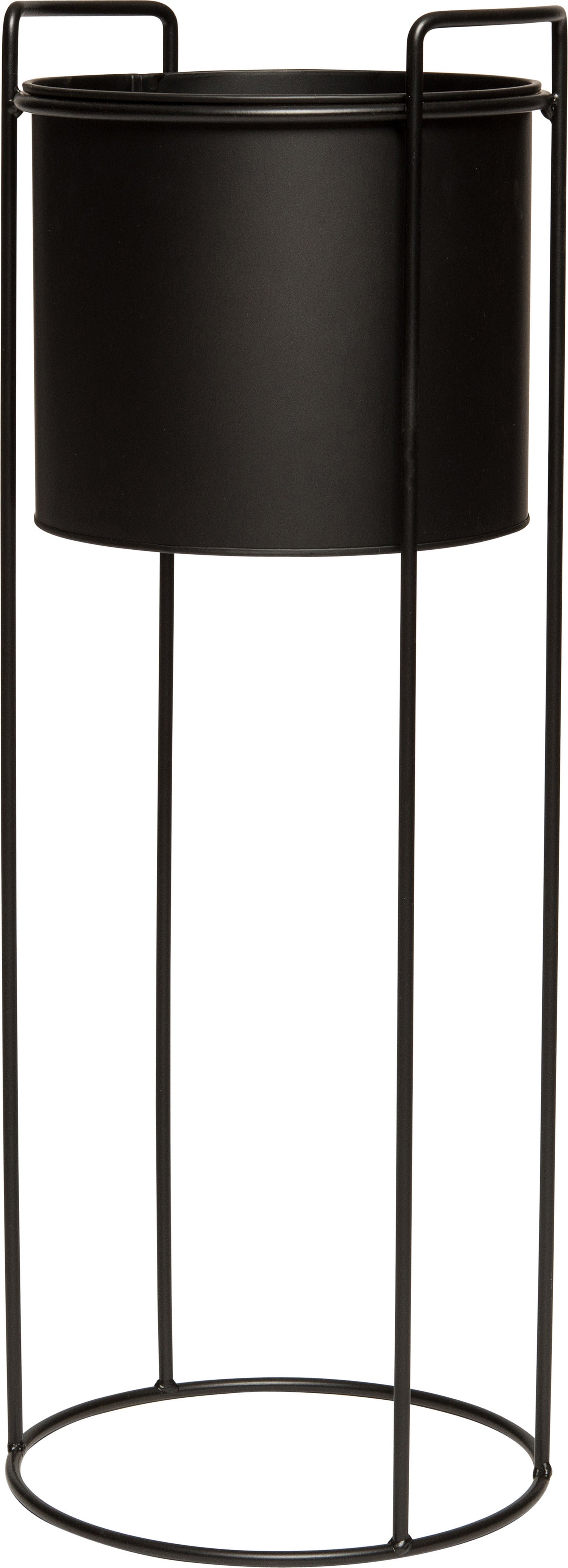 Intratuin bloempot op voet zwart D 23 H 65 cm
