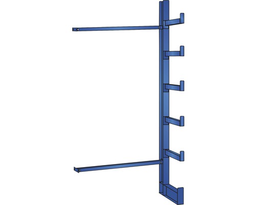 Draagarmstelling K 1000, enkelzijdige aanbouwstelling, 200x125 cm, draagvermogen 1200 kg