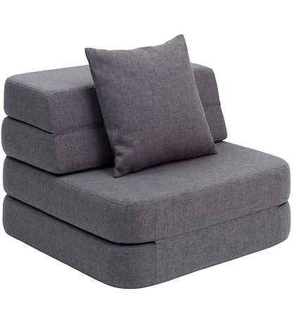 by KlipKlap Foldesofa - 3 Fold Single - 70 cm - Blåe Grey/Grey