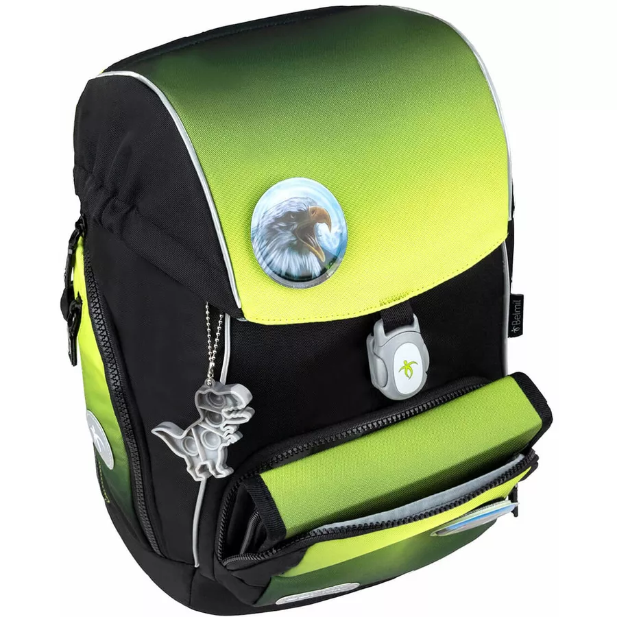 Belmil Schulranzen Premium Comfy Plus Set 5-teilig Black Green
