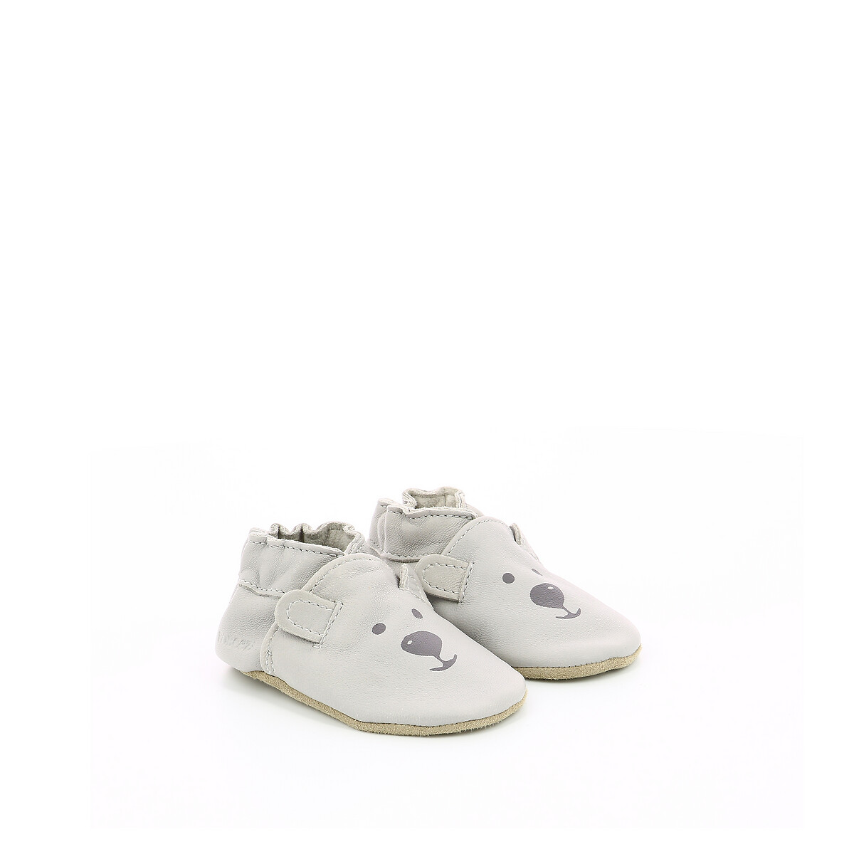 ROBEEZ<br>Pantufas Sweety Bear em couro curtido vegetal