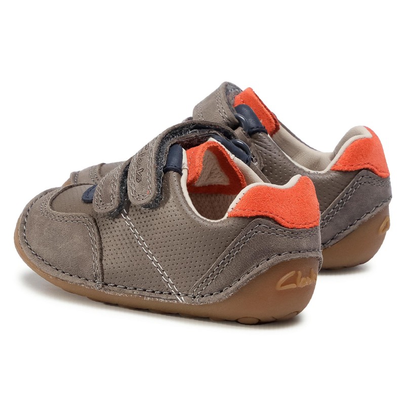 Clarks Clarks Tiny Dusk gris orange combi