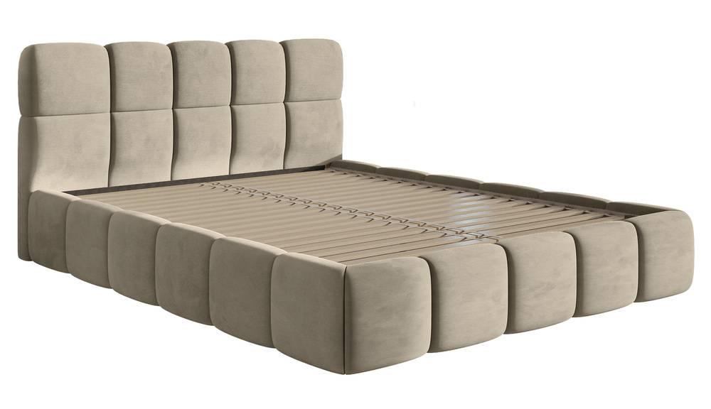 NADUVI Collection Bedframe Chloe velvet 140 x 200