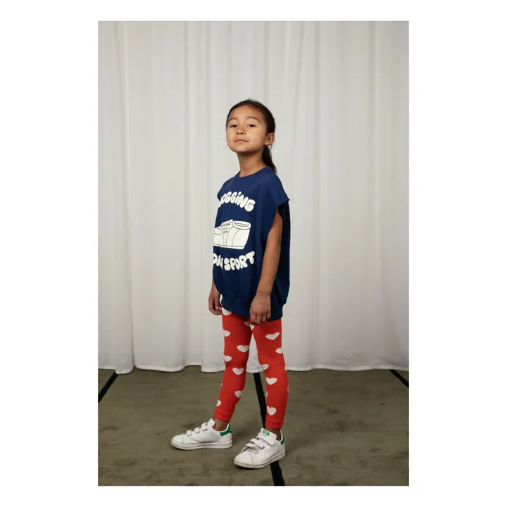 Mini Rodini Sweat Sans Manches Jogging Coton Bio | Bleu marine