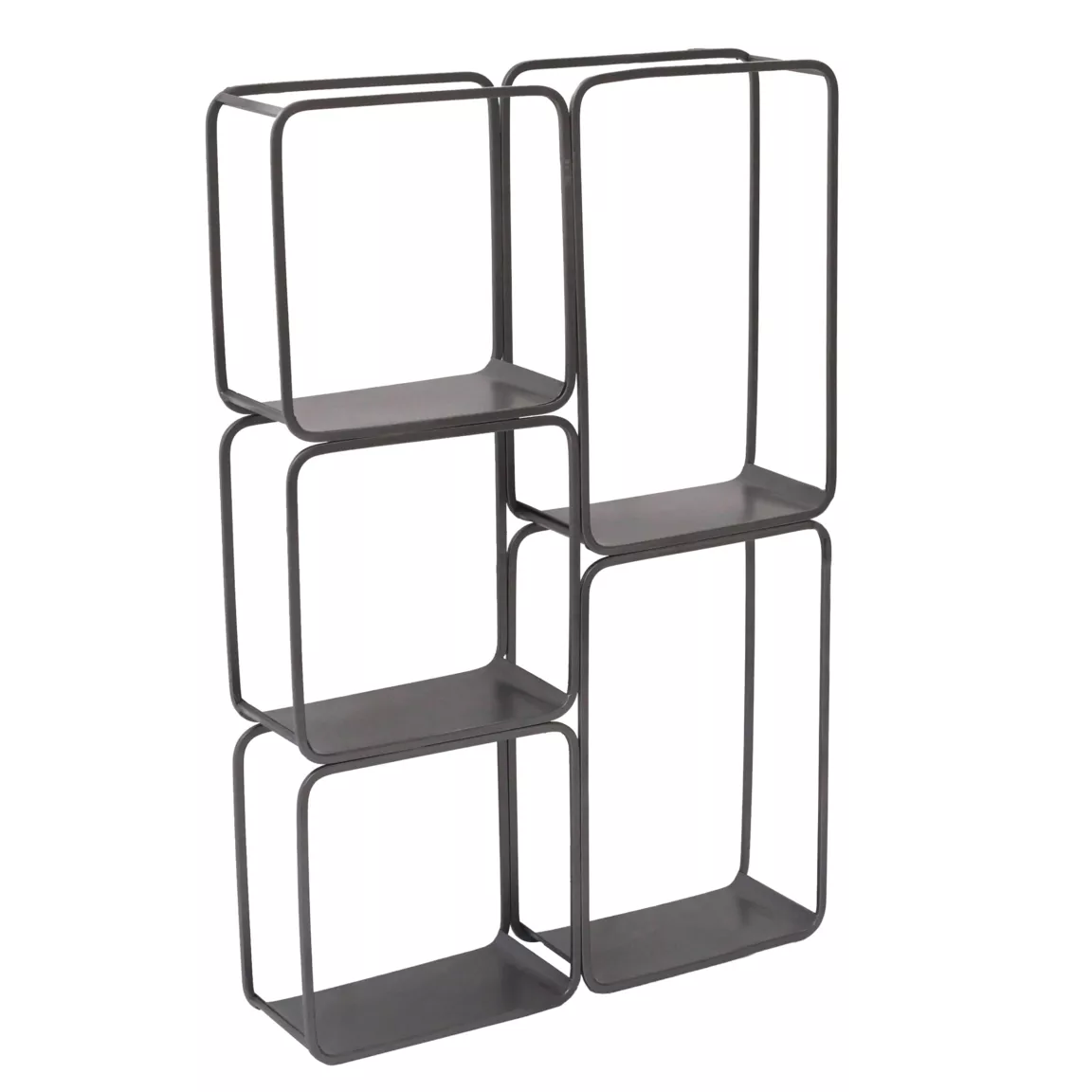 Etagère murale en métal 5 niveaux (H 77cm) Rétro Gris anthracite