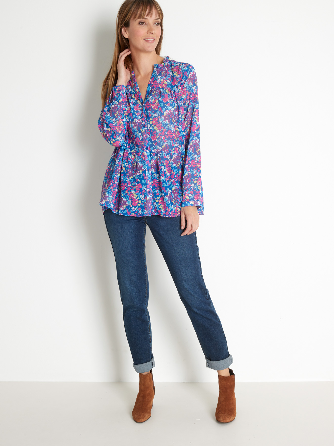 Blouse ample en voile