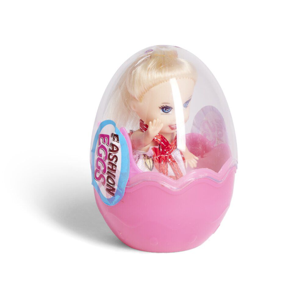 Mini poupée dans oeuf Ø5,8xH8,7cm - 4 modèles