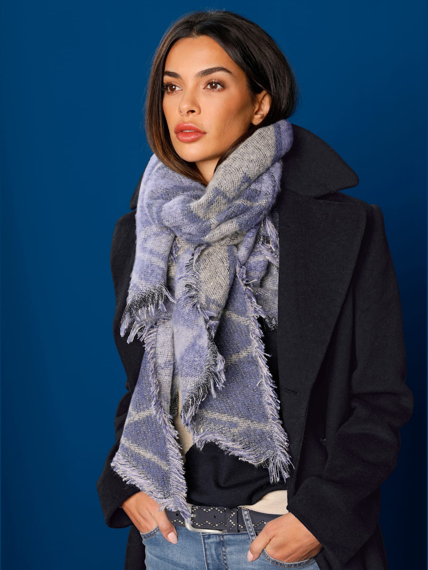 Écharpe motif asymétrique