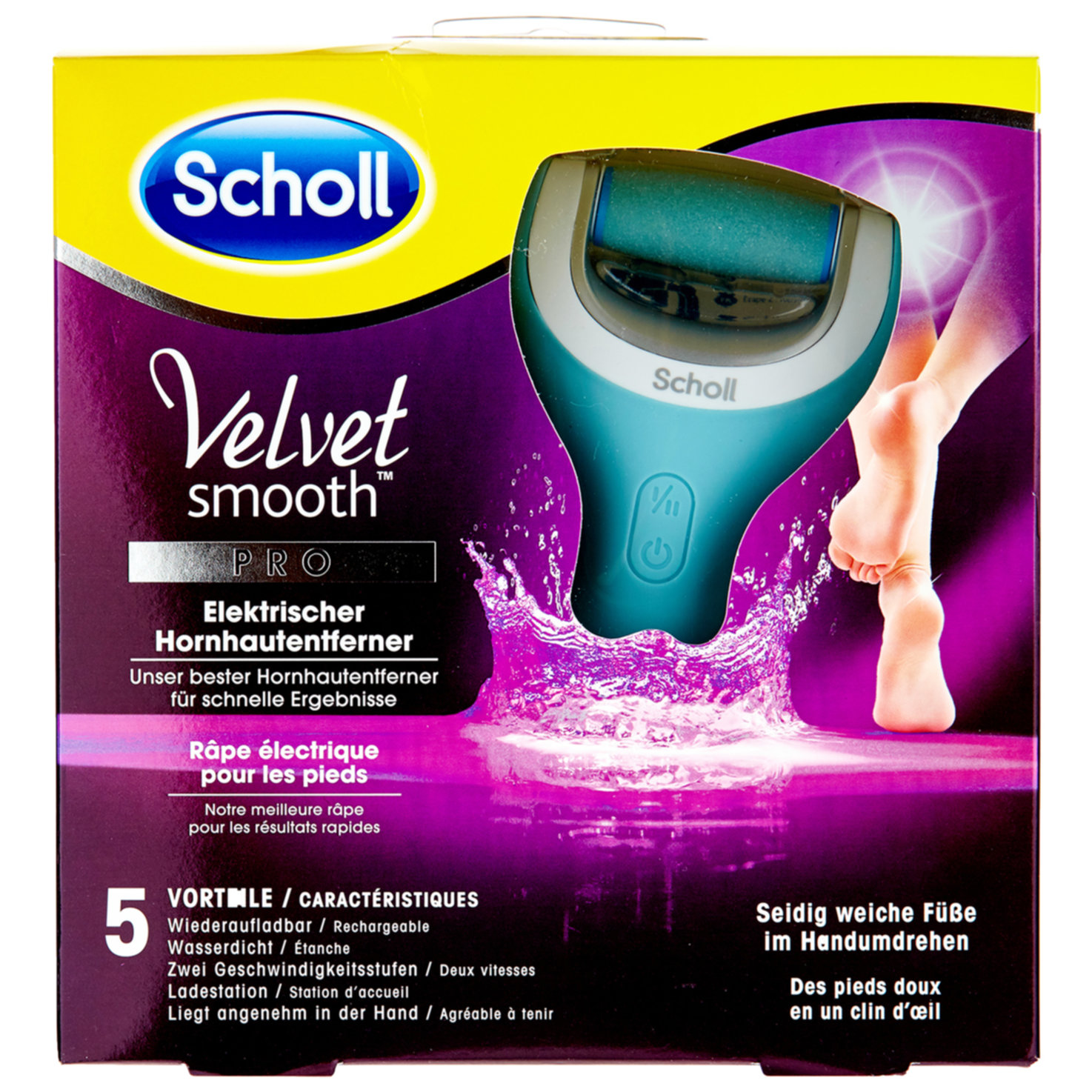 Scholl Velvet Smooth Hornhautentferner elektrisch Pro - Wet & Dry