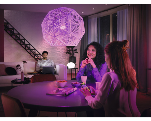 Philips Hue Lamp White & Color Ambiance A60 Dimbaar Mat E27/9W (75W) 1100 lm RGBW 2000K-6500K - Compatibel met SMART HOME van Hornbach