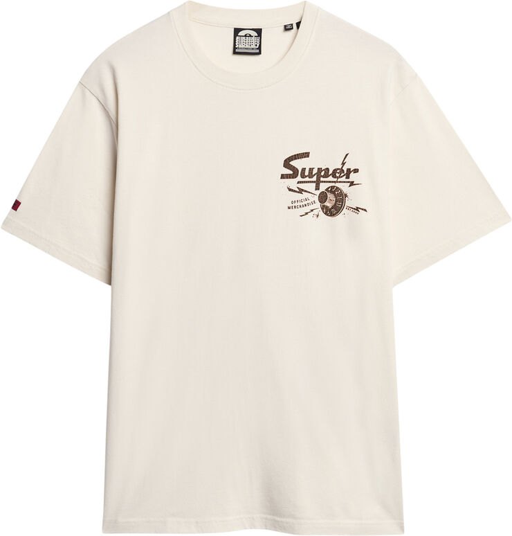 Superdry LO-FI PUNK GRAPHIC LOOSE TEE Cream