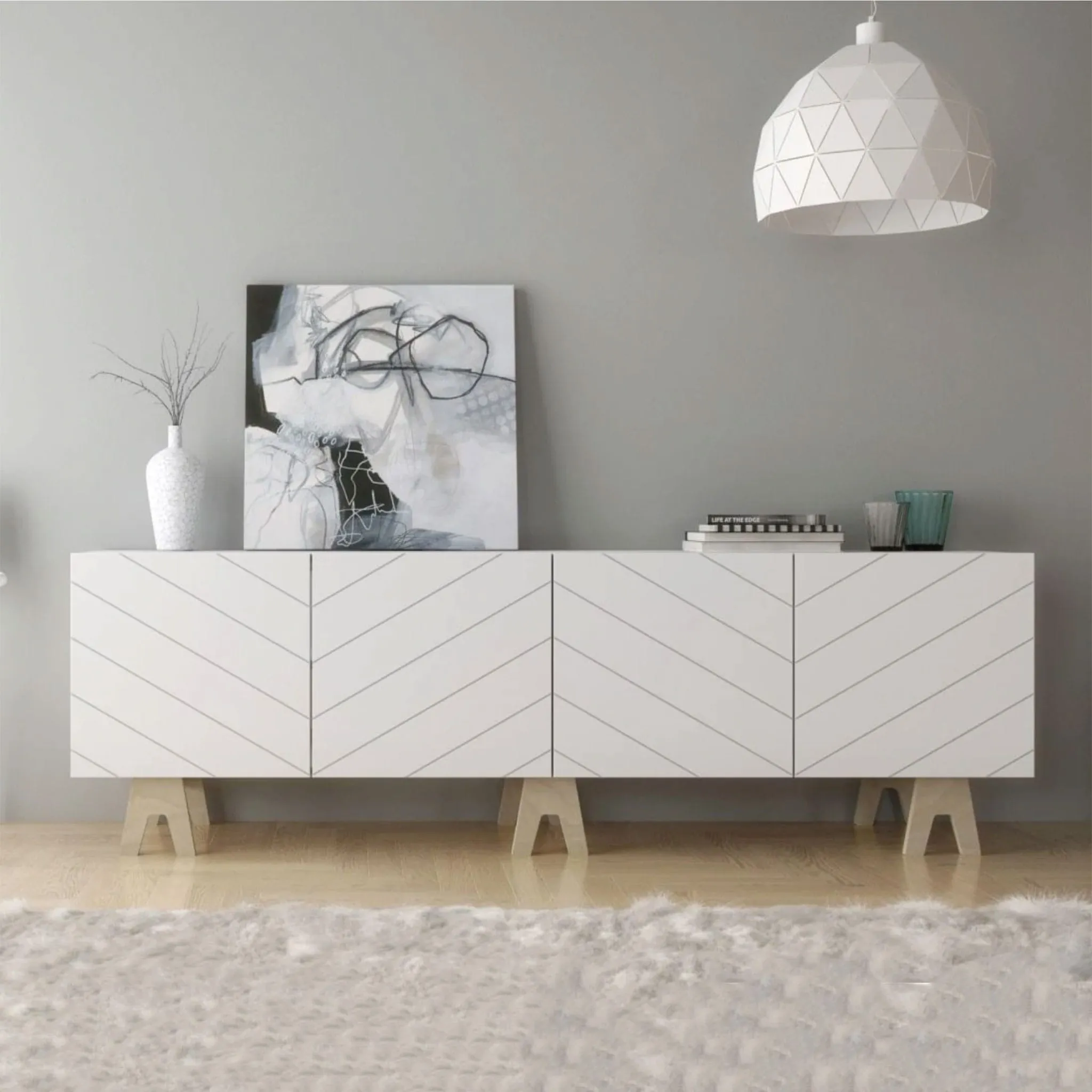Nexera Meuble TV  Runway - Blanc