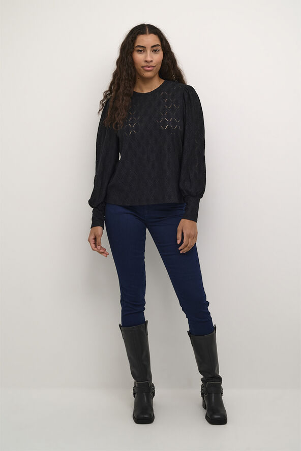 Kaffe KAtine Lace Blouse Black deep