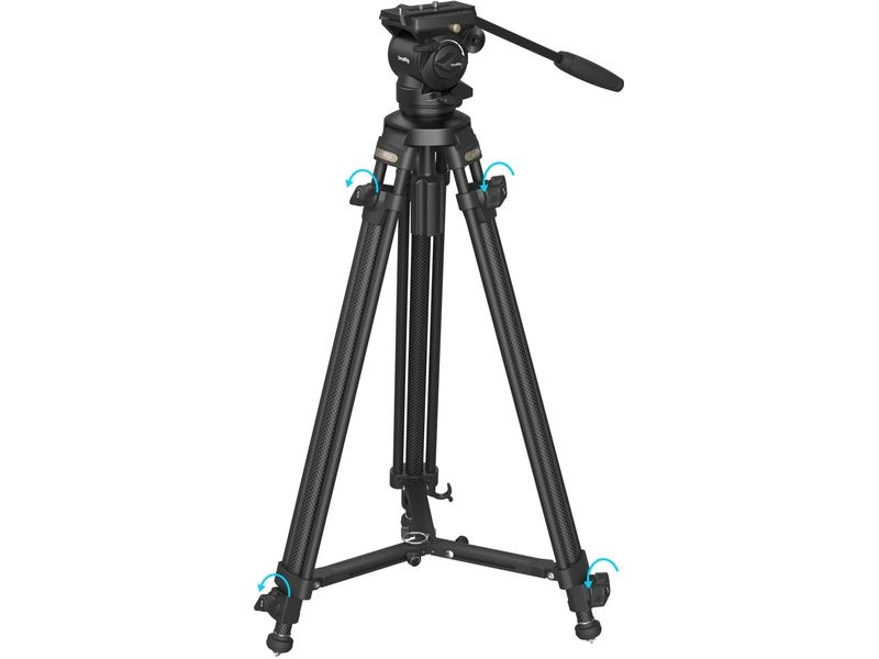 Smallrig Leichtes Videostativ-Kit AD-50 aus Kohlefaser Kohlefaser-Stativ mit kompaktem Basiskopf