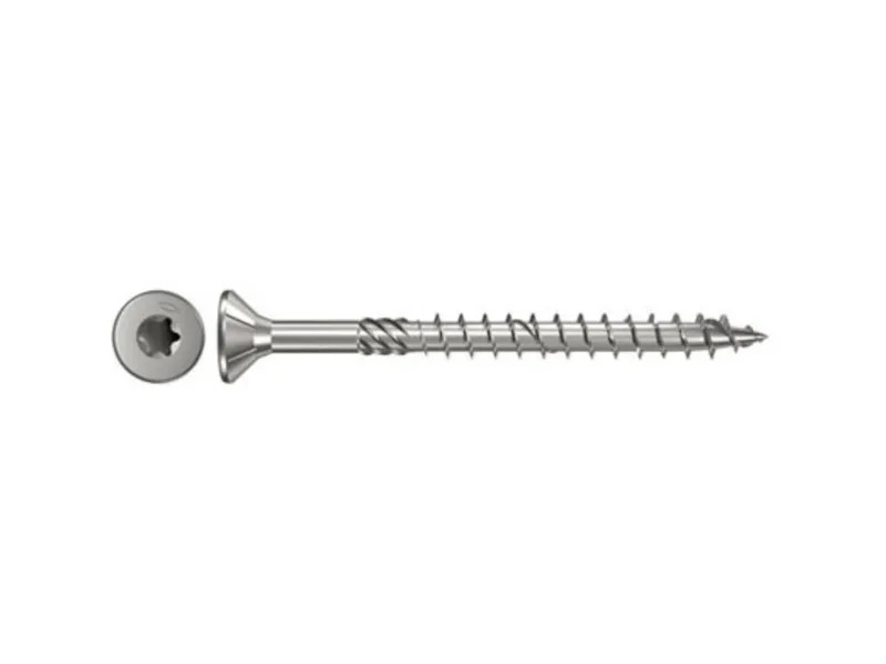 Fischer 657131, Skrue, Metal, Træ, Generel nytteværdi, Delvis gevind, Fladt hoved