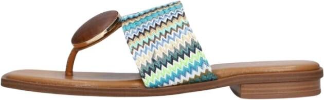 NOA HARMON Teenslippers Dames 9275 Maat: 40 Materiaal: Stro Kleur: Blauw
