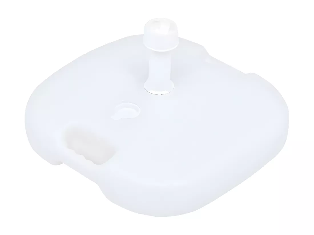 Prolenta Premium - Socle de parasol rempli de sable/d'eau 16 L Blanc Plastique