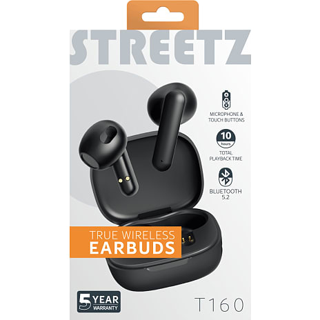 Streetz T160 TWS trådløse høretelefoner - sort