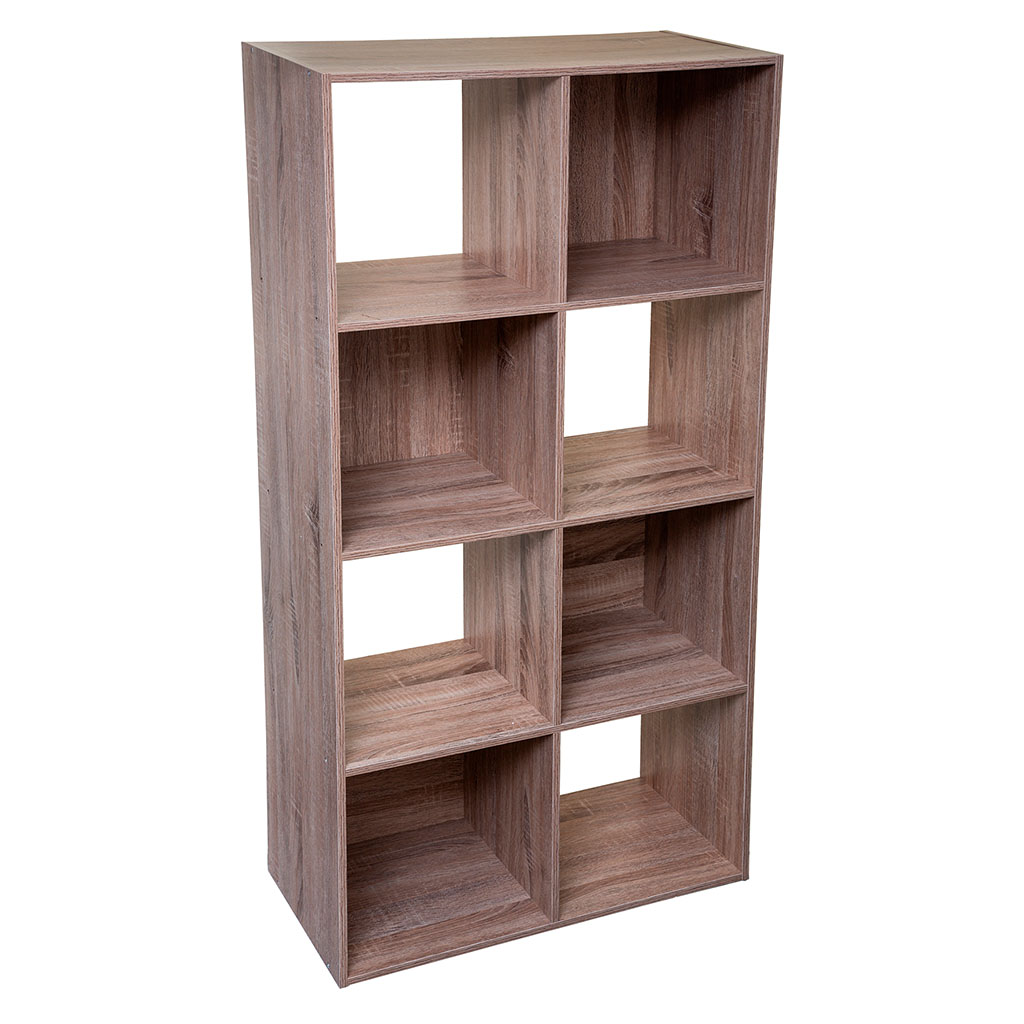 Étagère colonne Mix'n Modul bois 8 casiers naturel 67.6x32x134cm